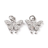 Brass Micro Pave Cubic Zirconia Pendants ZIRC-P091-15P-RS-1