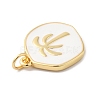 Rack Plating Brass Enamel Pendants KK-R144-01G-02-3