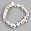 Unisex Chip Natural Howlite Beaded Stretch Bracelets BJEW-S143-27-2