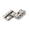Non-Tarnish 304 Stainless Steel Multi-Strands Magnetic Slide Clasps X-STAS-P325-05P-2