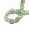 Faceted Oval Natural Green Aventurine Beads Strands X-G-R303-09-2