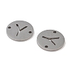 Non-Tarnish 201 Stainless Steel Hollow Flat Round Links FIND-R149-03Y-P-2