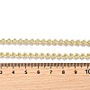 Brass Heart Link Chain Necklaces NJEW-M108-27G-3