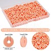 3 Strands Flat Round Handmade Polymer Clay Beads CLAY-SC0001-69B-2