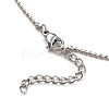Brass Ball Chain Necklaces X-NJEW-JN02912-02-3