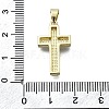 Cross Brass Pendants KK-V010-32G-3