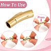 8Pcs 4 Styles Stainless Steel Bayonet Clasps STAS-DR0001-15G-3
