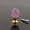 Metal & Natural Amethyst Drawer Knobs PW-WG57F80-04-1