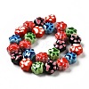 Handmade Printed Porcelain Beads PORC-F005-02-5