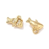 Brass Micro Pave Cubic Zirconia Charms KK-A291-12B-G-2