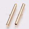 Brass Slide On End Clasp Tubes KK-Q747-11H-KC-2