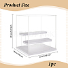 3-Tier Assembled Trasparent Plastic Toys Action Figures Display Riser Boxs ODIS-WH0029-75-2