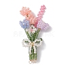 Seed Beads Beaded Charms PALLOY-JF02868-3