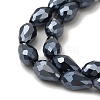 Electroplate Glass Beads Strands EGLA-E010-10x15mm-F03-4