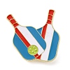 Sports Theme Pickleball Paddle Charms Enamel Pins JEWB-B030-01B-1