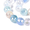 Electroplate Imitation Jade & Opaque & Transparent Glass Beads Strands EGLA-Q135-8MM-A13-4