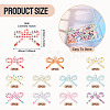 22Pcs 11 Colors Opaque Printed Acrylic Pendants MACR-TA0002-87-4