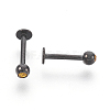 (Jewelry Parties Factory Sale)304 Stainless Steel Barbell Cartilage Earrings EJEW-L207-O05-B-1