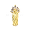 Eco-friendly Rack Plating Brass Micro Pave Cubic Zirconia Pendants KK-F843-26G-1