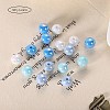 400Pcs 4 Colors Opaque Acrylic Beads MACR-SZ0001-79D-4