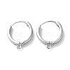 Brass Hoop Earrings Findings EJEW-M025-02G-1