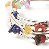 5-Loop Natural Mixed Stone Chip Beaded Wrap Bracelets for Women BJEW-JB01517-11-4