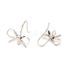 Bowknot Shape Brass Earring Hooks LS-KK-K256-01P-2