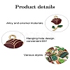 10Pcs 10 Styles Plant Alloy Enamel Pendants ENAM-YW0004-09-5