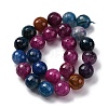 Natural Dragon Veins Agate(Dyed & Heated) Beads Strands G-K390-A11-01-4