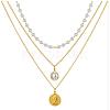 Alloy Pendant Layered Chain Necklaces for Women WGC39CD-13-1