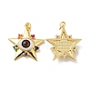 Brass Micro Pave Colorful Cubic Zirconia Pendants ZIRC-E006-05G-02-1