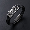 Punk Braided PU Leather Cord Bracelets XO6196-2-1