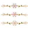 3Pcs 3 Colors Brass Pave Cubic Zirconia Connector Charms KK-TA0008-71G-1