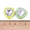 UV Plating Iridescent Acrylic with Rhinestone Beads X-OACR-B021-08-3