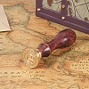 DIY Letter Scrapbook Brass Wax Seal Stamps and Wood Handle AJEW-P068-B04-5
