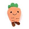 Carrot with Smile Cotton & Non-Woven & Velvet Fabric Brooch JEWB-A003-05-1