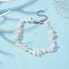 Natural Rainbow Moonstone Chips Beaded Bracelet BJEW-JB09686-10-4