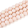 Frosted Opaque Glass Beads Strands GLAA-T032-P8mm-MBB09-1