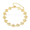 Brass Micro Pave Clear Cubic Zirconia Link Chain Bracelets for Women BJEW-A090-11A-G-4