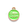 Alloy Enamel Pendants X-ENAM-S124-01B-06E-3