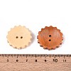 Spray Painted Natural Wood Buttons WOOD-T032-34M-3