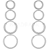 8Pcs 4 Styles Hypoallergenic F136 Implant Grade Pure Titanium Hoop Earrings EJEW-BBC0001-86-6