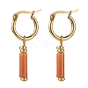 Natural Jade Column Drop Earrings for Women EJEW-JE04701-03-2