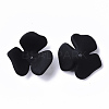 3-Petal Spray Painted Acrylic Bead Caps MACR-N007-01H-2