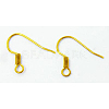Brass Earring Hooks KK-Q367-G-1
