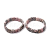 Natural Rhodonite Faceted Beaded Stretch Bracelets for Women BJEW-K251-08I-4