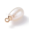 Natural Pearl Charms X-PALLOY-JF01281-02-4