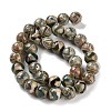 Natural Tibetan Wave Pattern dZi Agate Beads Strands G-B084-A01-01-3