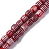 Handmade Lampwork Chevron Beads Strands LAMP-K041-01A-13-1