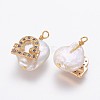 Natural Cultured Freshwater Pearl Pendants PEAR-F013-02G-3